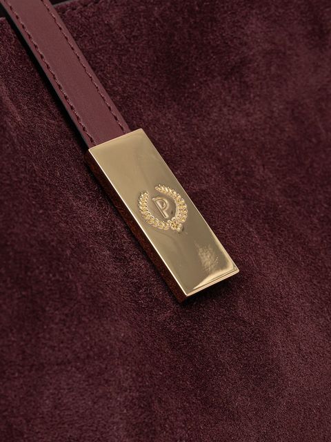 Pollini torebka zamszowa kolor bordowy PC4415PP0N QI1