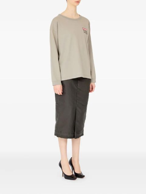 Maison Margiela Numbers-print long-sleeve T-shirt - Grey