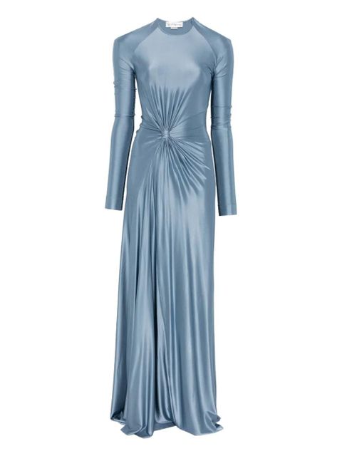 Victoria Beckham long-sleeve twist-detail maxi dress - Blue - zdjęcie produktu nr 1