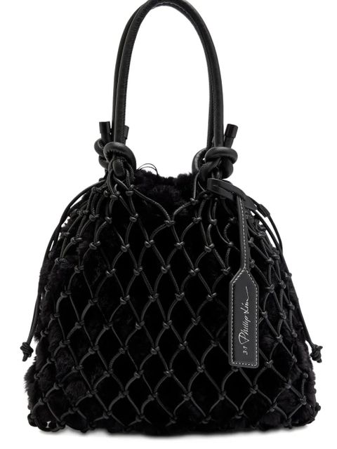 3.1 Phillip Lim mini macrame tote bag - Black - zdjęcie produktu nr 2
