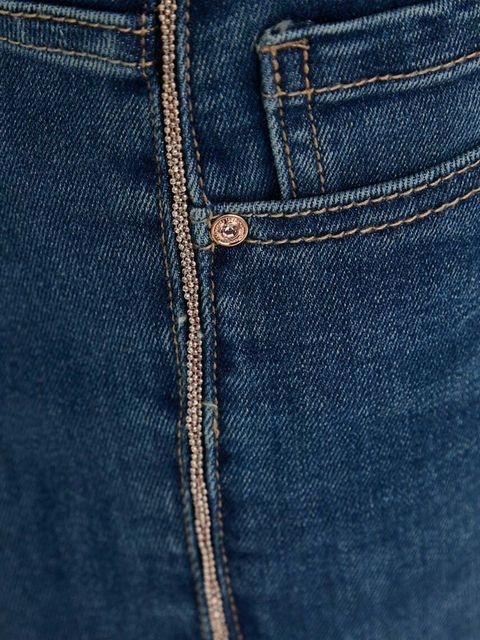 Morgan jeansy PCLEM damskie kolor niebieski