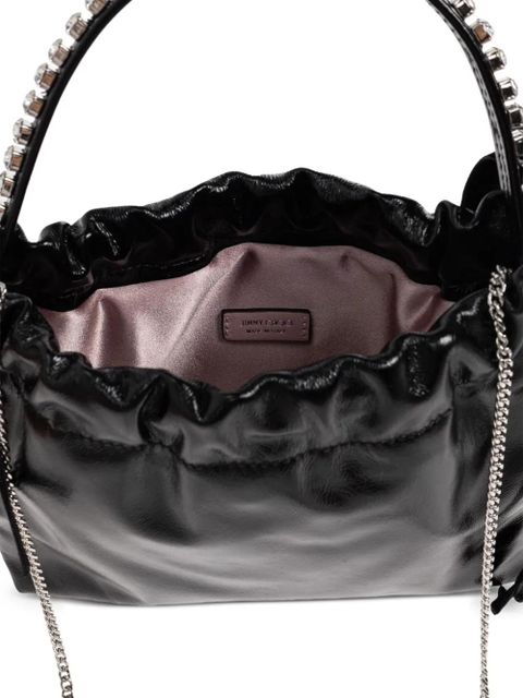 Jimmy Choo logo-print drawstring tote bag - Black