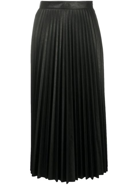 MM6 Maison Margiela pleated midi skirt - Black - zdjęcie produktu nr 1