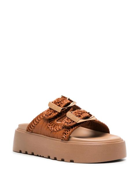 Casadei Birky Ale 40mm flatform slides - Brown - zdjęcie produktu nr 2