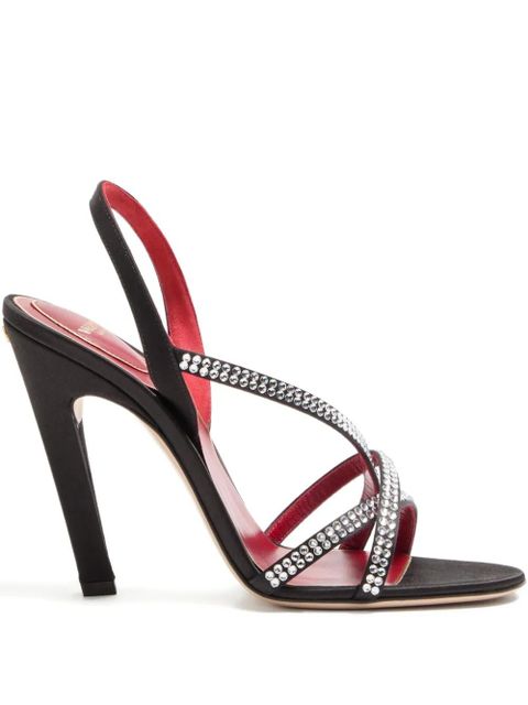 Valentino Garavani 105mm Dans Le Foyer crystal-embellished slingback sandals - Black - zdjęcie produktu nr 1