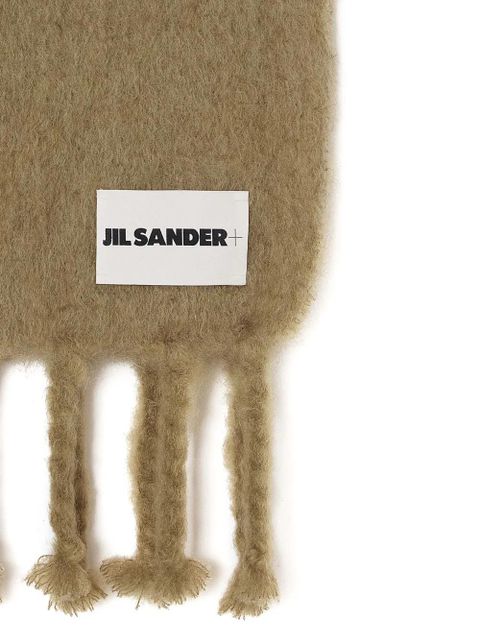 Jil Sander fringed brushed scarf - Brown - zdjęcie produktu nr 2