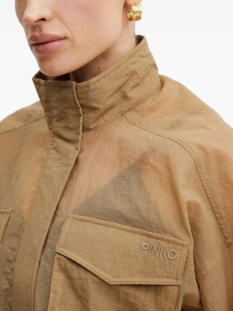 PINKO flap-pocket cropped jacket - Brown - zdjęcie produktu nr 2