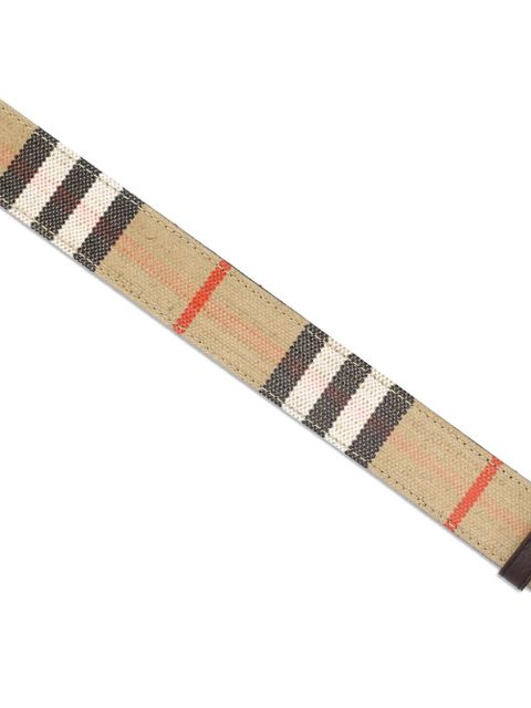 Burberry check oval-buckle belt - Neutrals