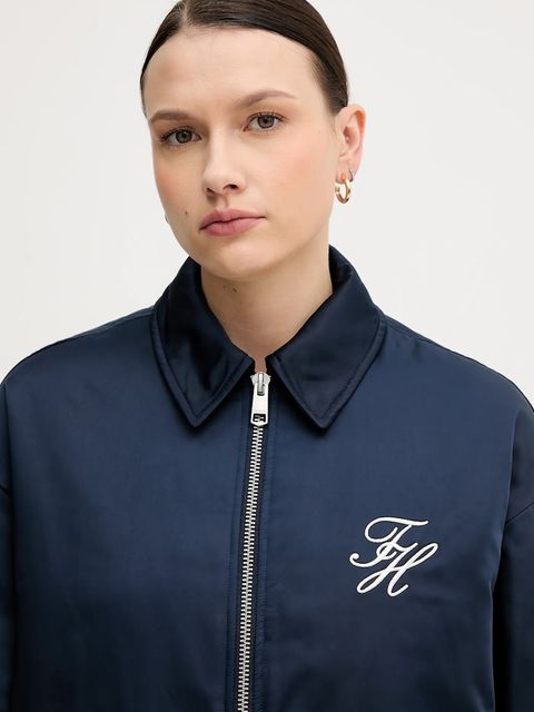 Tommy Hilfiger kurtka bomber kolor granatowy zimowa WW0WW47744