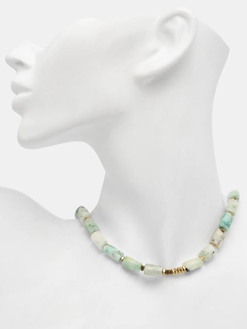 Answear.LAB naszyjnik z jaspisem kiwi, ręcznie wykonany