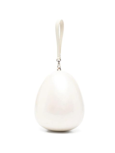 Simone Rocha large Egg embellished clutch bag - White