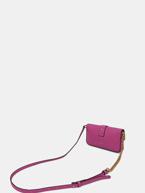 Pinko torebka skórzana kolor różowy 105353 A2OX