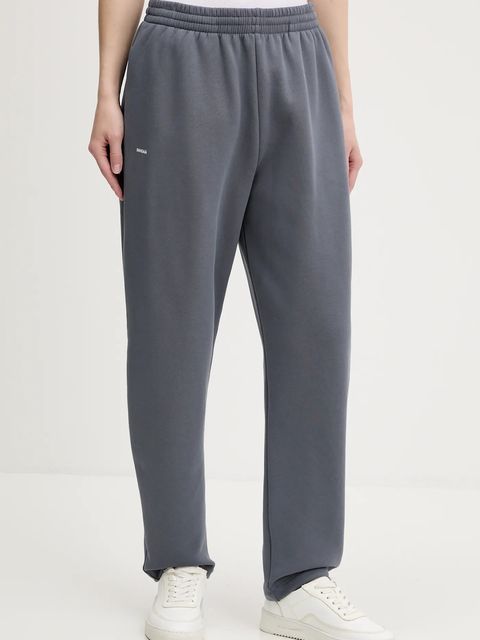 Pangaia spodnie dresowe bawełniane kolor szary gładkie 10001759