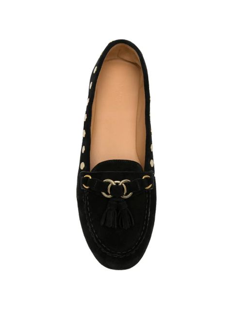ISABEL MARANT tassel studded loafers - Black