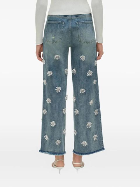 Simkhai Jude embellished frayed jeans - Blue