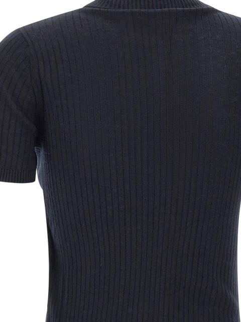 Max Mara turtleneck ribbed top - Black
