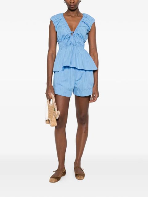 Faithfull the Brand Lonia striped shorts - Blue - zdjęcie produktu nr 2