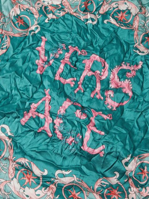 Versace Safety Pin Underwater Barocco draped shirt - Green - zdjęcie produktu nr 2