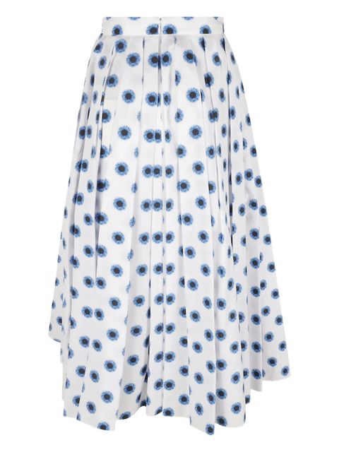 Alexander McQueen floral-print skirt - White