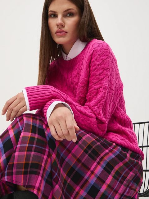 Medicine sweter damski kolor różowy - zdjęcie produktu nr 1