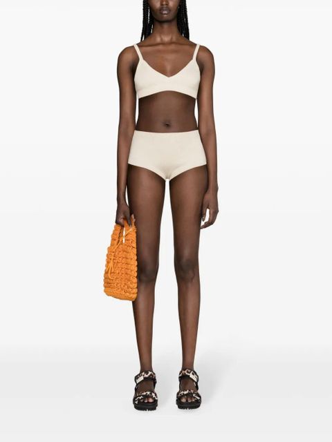 Alanui Finest high-waist ribbed shorts - Neutrals - zdjęcie produktu nr 2