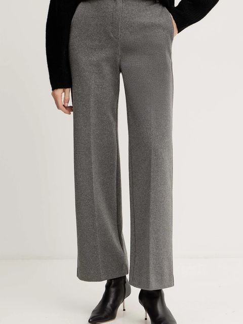 Weekend Max Mara spodnie ZELOTA damskie kolor szary szerokie high waist 2525786012600 - zdjęcie produktu nr 1