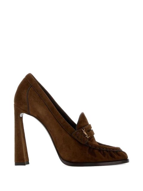 Saint Laurent Le Loafer suede pumps - Brown - zdjęcie produktu nr 1