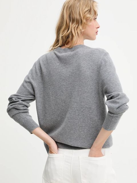 Answear.LAB sweter z wełny merino damski kolor szary lekki - zdjęcie produktu nr 2