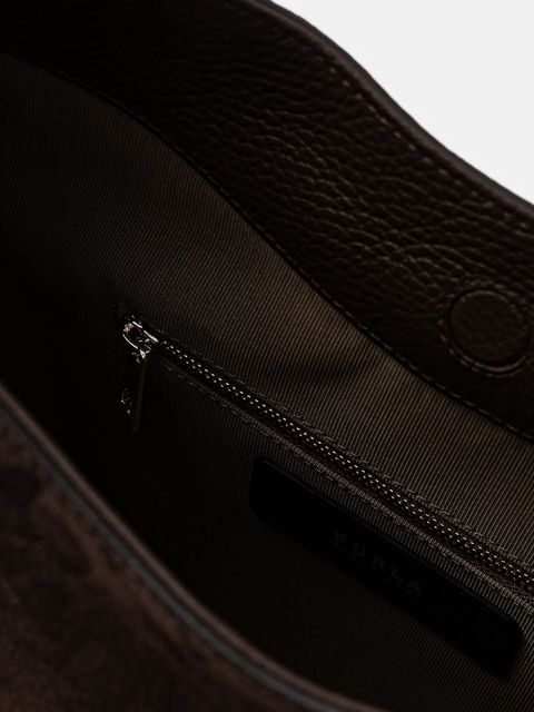 Furla torebka zamszowa Lara M Hobo kolor brązowy WB01900 BX1895 4286S