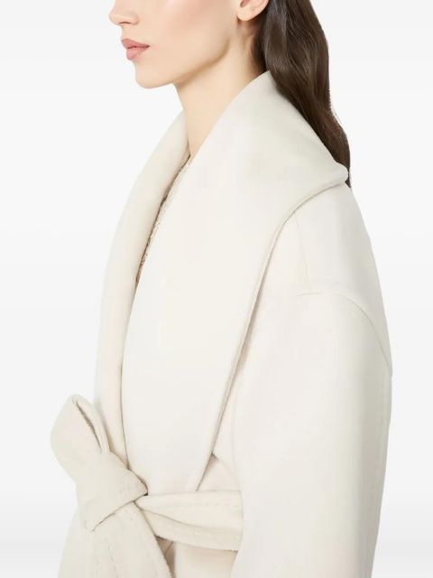 Max Mara Cloruro belted coat - White