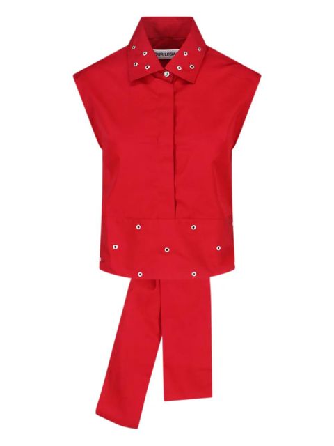 OUR LEGACY eyelet tie top blouse - Red - zdjęcie produktu nr 1