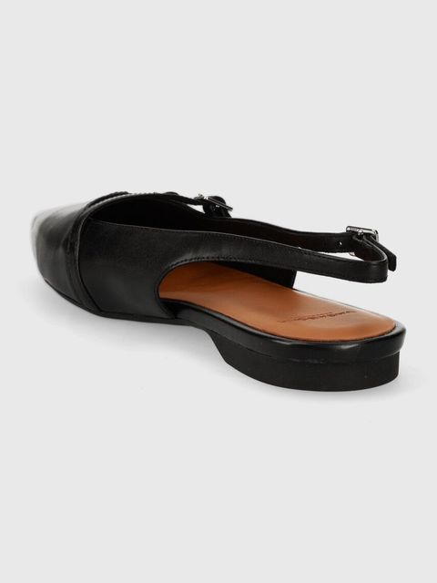 Vagabond Shoemakers baleriny skórzane HERMINE kolor czarny z odkrytą piętą 5533.101.20 - zdjęcie produktu nr 2