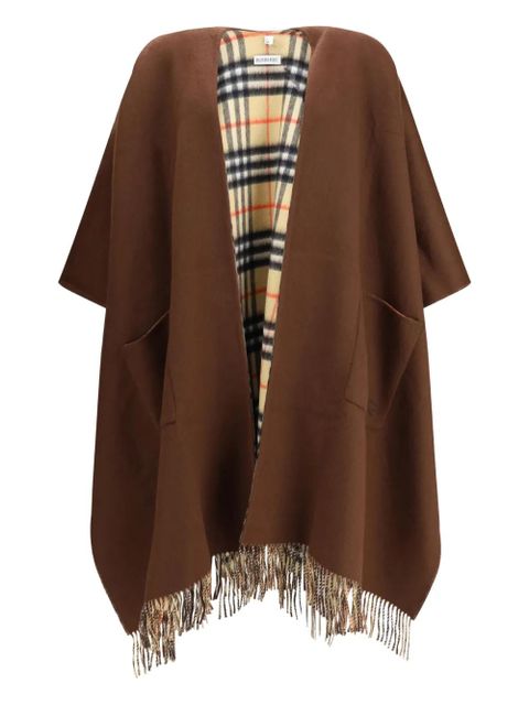 Burberry embroidered fringed cape - Brown - zdjęcie produktu nr 1