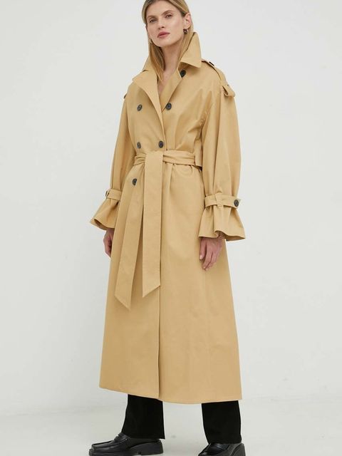 By Malene Birger trencz Alanis damski kolor beżowy przejściowy oversize