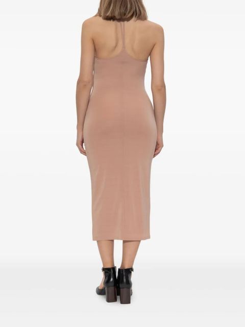 AMIRI halterneck fitted midi dress - Pink