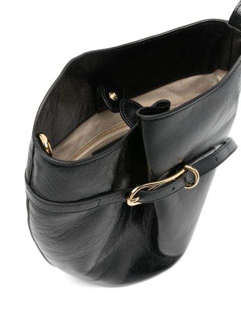 Liffner mini belted bucket bag - Black