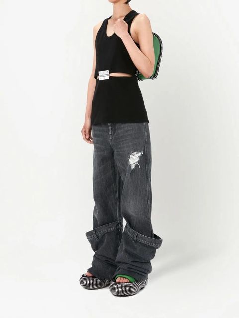 JW Anderson distressed Bucket jeans - Grey