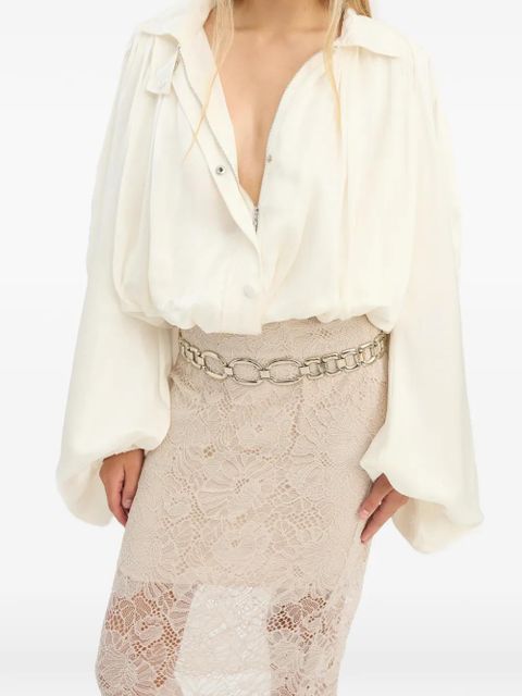 ROTATE BIRGER CHRISTENSEN lace midi skirt - Neutrals