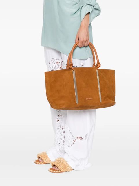 Aquazzura Muse knotted-handle suede tote bag - Brown - zdjęcie produktu nr 2