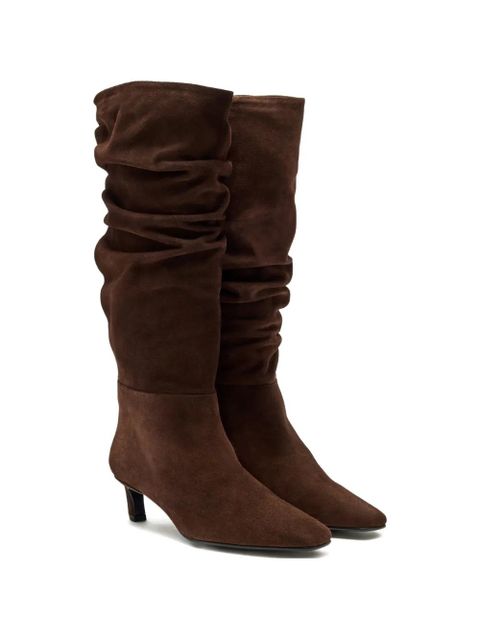 ALOHAS Kalila ruched pointed boots - Brown