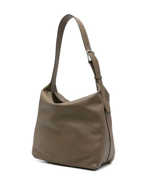 The Row Isa buckle-fastening leather shoulder bag - Brown
