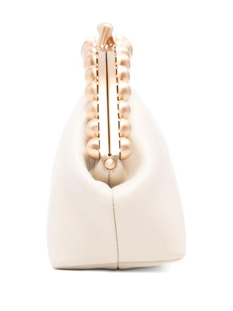 Cult Gaia Una beaded-top clutch bag - Neutrals