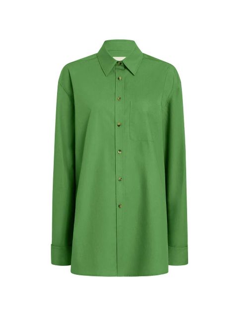 KHAITE front pocket long-sleeve shirt - Green - zdjęcie produktu nr 1