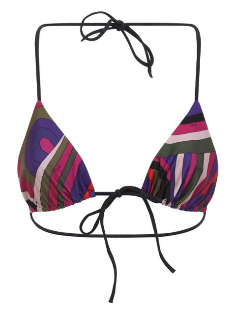PUCCI abstract-print triangle bikini top - Green - zdjęcie produktu nr 1