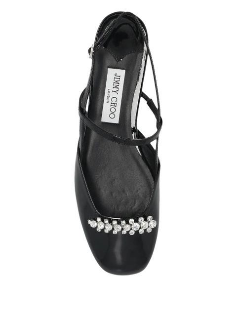 Jimmy Choo crystal-embellished slingback pumps - Black