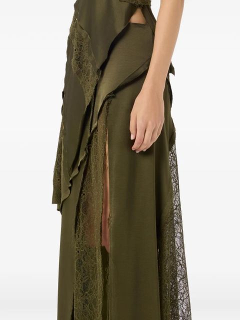 Blumarine lace-overlay skirt - Green