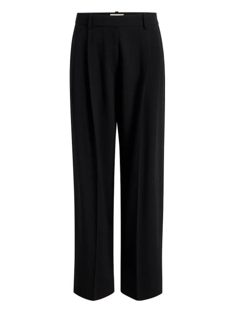 KHAITE belt-loops pleated trousers - Black - zdjęcie produktu nr 1