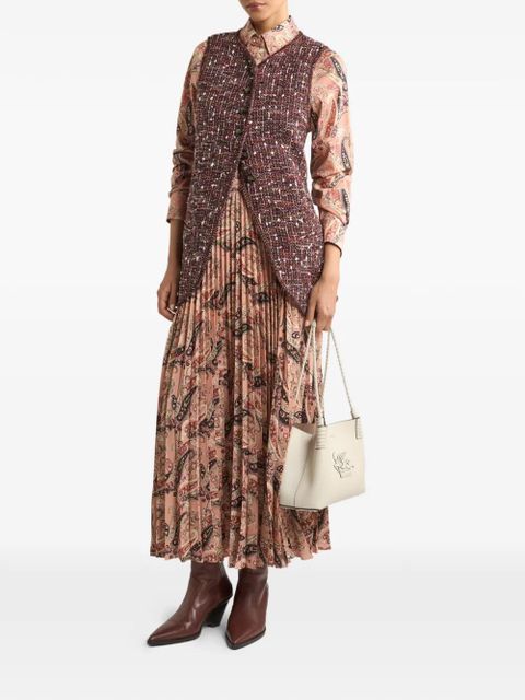 ETRO tweed button waistcoat - Red - zdjęcie produktu nr 2