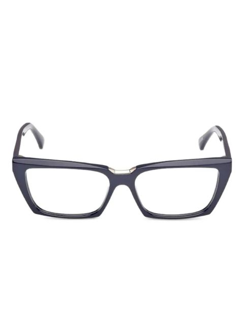 Max Mara Eyewear geometric-framed glasses - Blue - zdjęcie produktu nr 1