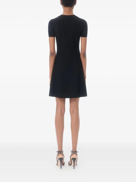 Valentino Garavani embroidered knit dress - Black